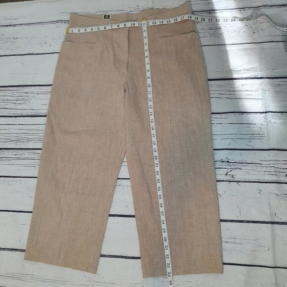Tilley Tan Hemp Blend Straight Leg Trouser Beige Pants Size 14 - Picture 4 of 6